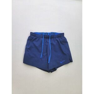 Nike Dri-FIT Running Shorts Womens M Blue Just Do It Waistband  Running